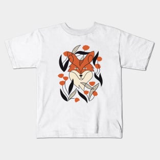 Floral Fox Kids T-Shirt